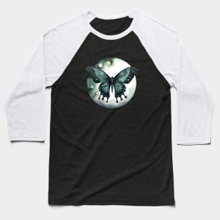 Mystic moth, Dark butterfly in front of the moon Baseball T-Shirt